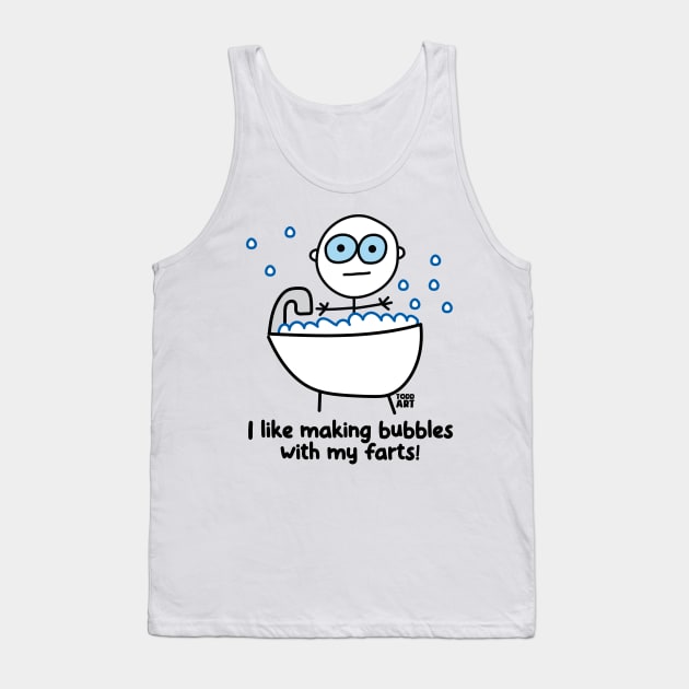 FART BUBBLES Tank Top by toddgoldmanart